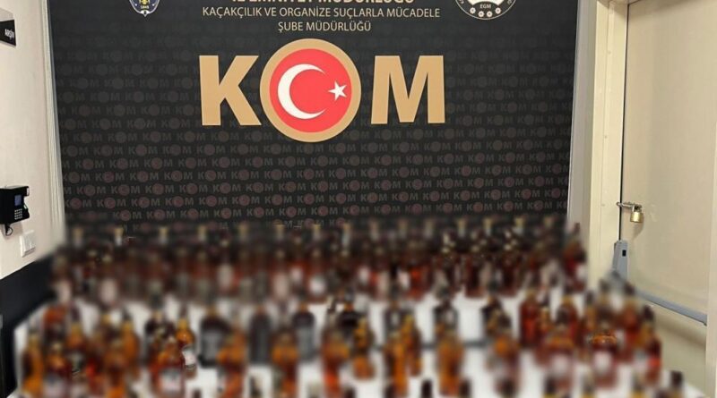 Polisten bağ evine sahte bandrollü alkol baskını 1