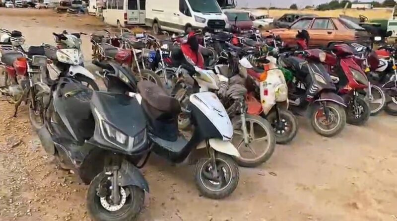 Şanlıurfa’da çalıntı ve hacizli 28 motosiklet ele geçirildi 1