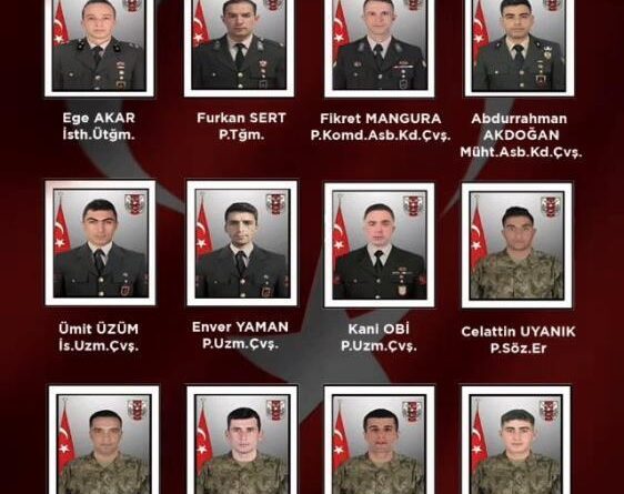 Akar'dan şehitler için başsağlığı mesajı 1