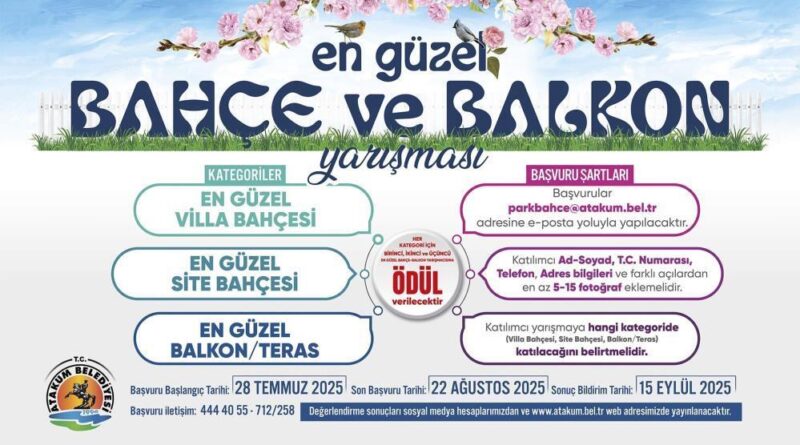 Atakum'da ‘En Güzel Balkon ve Bahçe Yarışması’ 1