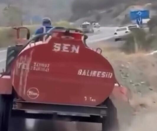Dayanışmanın en güzel görüntüleri...Yangına jant üzerinde gitti 1