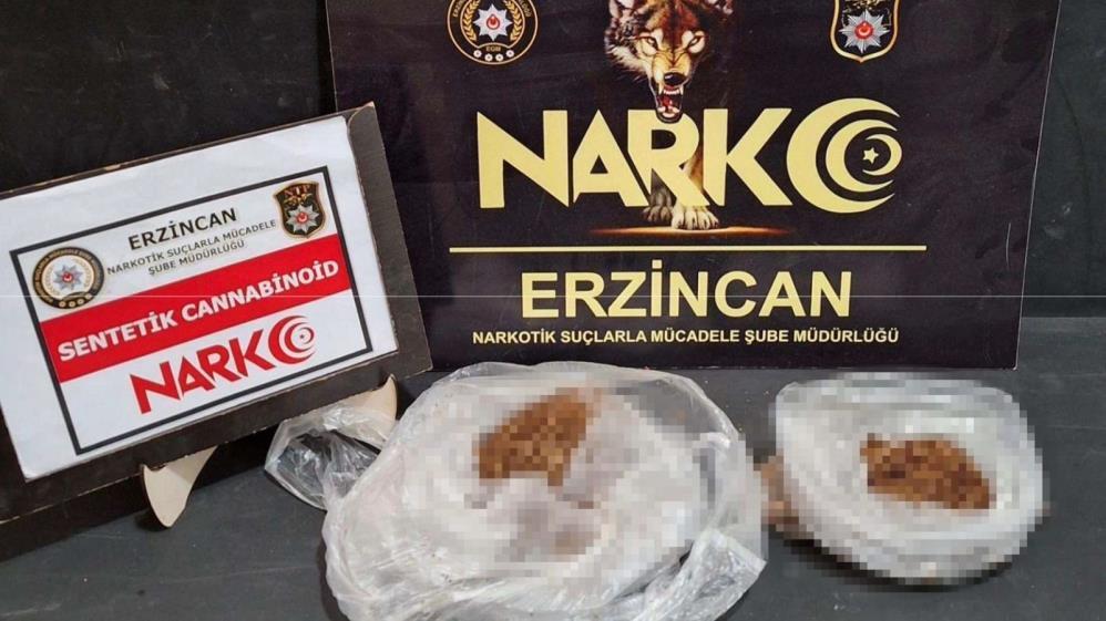 Erzincan’da bir miktar uyuşturucu ele geçirildi