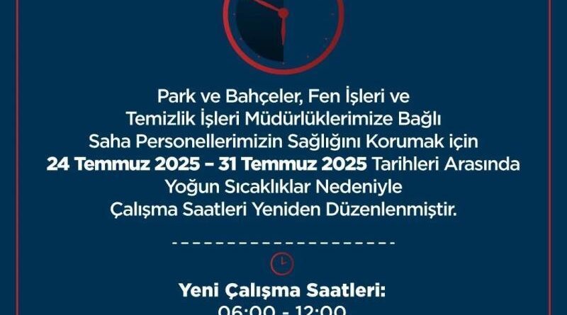 Germencik’te aşırı sıcaklara karşı mesai düzenlemesi 1