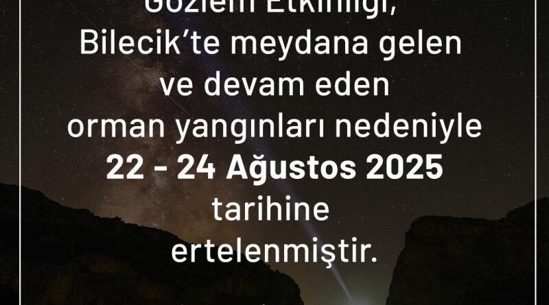 Harmankaya Kanyonu Karanlık Gökyüzü Gözlem etkinliği ertelendi 1