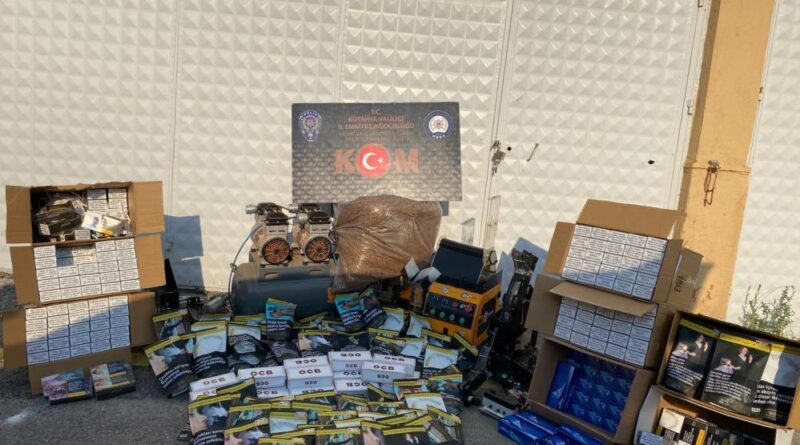 Kütahya'da kaçak tütün operasyonu: 1 gözaltı 1