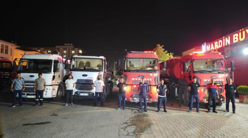 Mardin Büyükşehir Belediyesi’nden Kahramanmaraş’taki orman yangınına destek 1