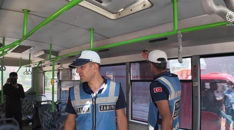 Mardin'de zabıta ekipleri toplu taşıma araçlarında klima denetimi yaptı 1