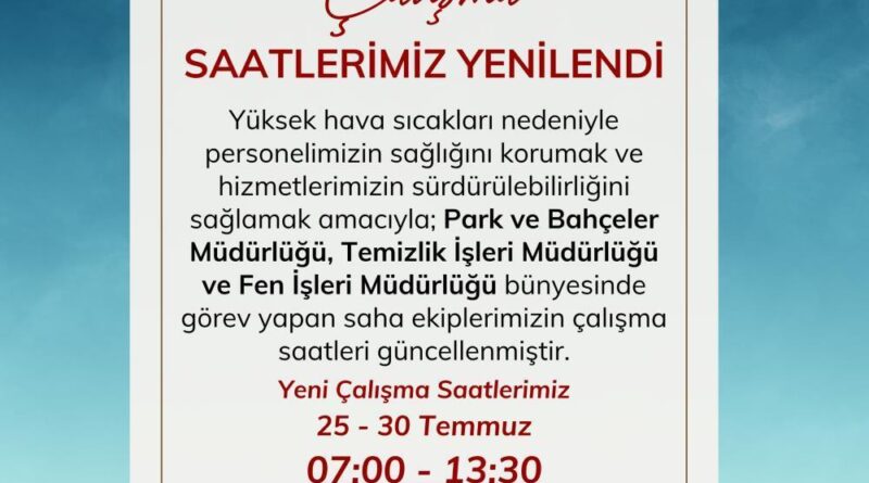 Nazilli Belediyesi’nden sıcak hava tedbiri 1