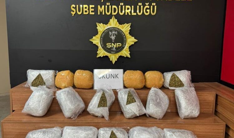 Şanlıurfa’da 25 kilogram uyuşturucu ele geçirildi 1