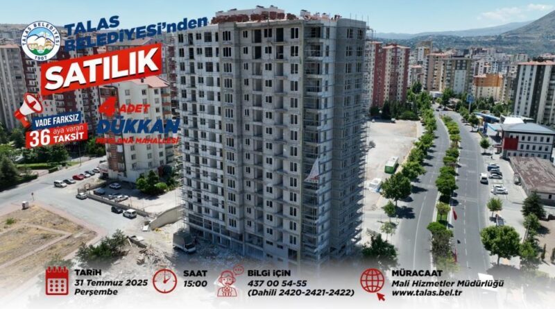 Talas’ta büyük yatırım fırsatı için sayılı saatler 1