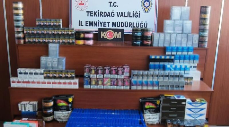 Tekirdağ'da kaçakçılık operasyonunda çok sayıda ürün ele geçirildi 1
