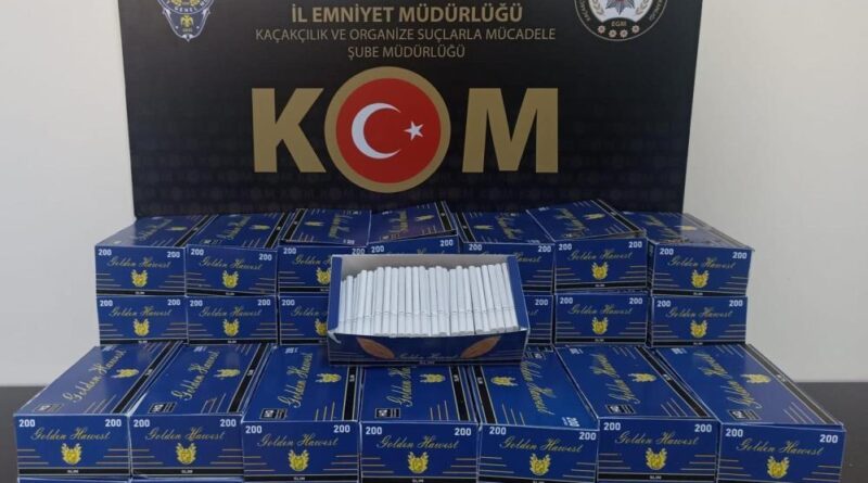 Aydın'da 8 bin 600 doldurulmuş makaron ele geçirildi 1