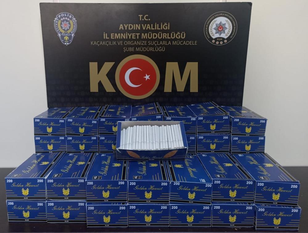 Aydın’da 8 bin 600 doldurulmuş makaron ele geçirildi