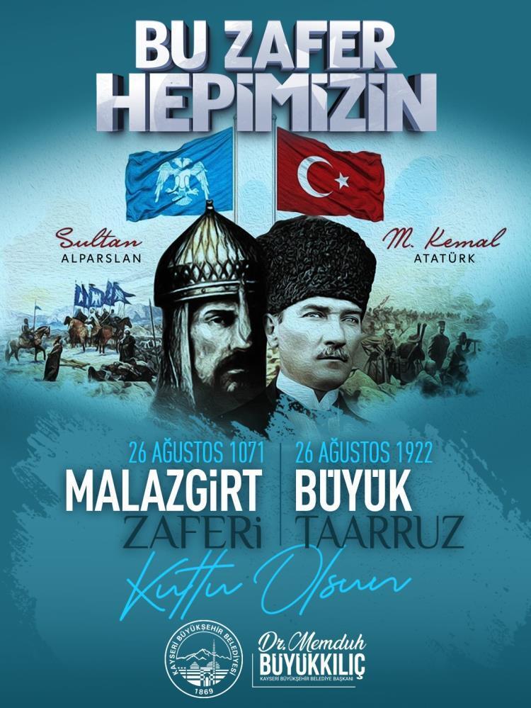 Başkan Büyükkılıç: “Büyük zaferlerin yıl dönümü kutlu olsun”