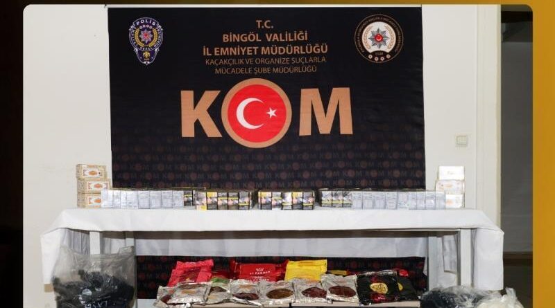 Bingöl’de gümrük kaçağı tütün ve mamülleri ele geçirildi 1