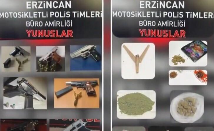 Erzincan’da 4 adet ruhsatsız, 3 adet kurusıkı tabanca ele geçirildi 1