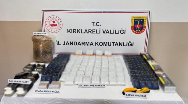 Kırklareli'nde 4 bin 220 makaron ele geçirildi 1