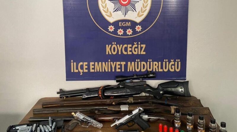 Muğla’da ruhsatsız silah operasyonu 1