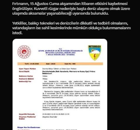 Sakarya kıyılarında fırtına uyarısı 1