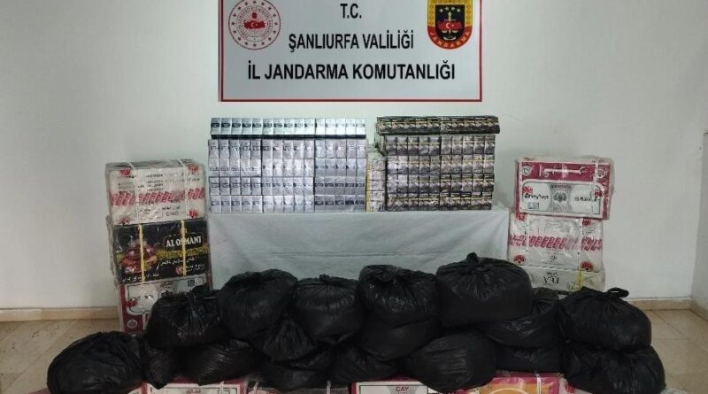Şanlıurfa’da kaçak çay ve sigara ele geçirildi 1