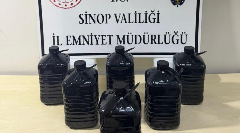Sinop’ta 30 litre etil alkol ele geçirildi 1