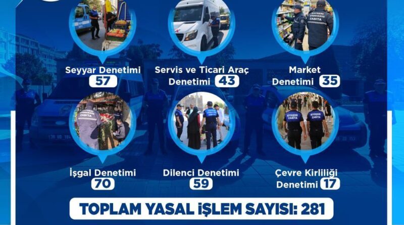 Zabıta ekipleri; 59 dilenci, 43 ticari araca işlem yaptı 1