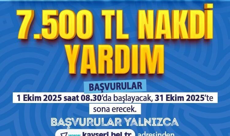Başkan Büyükkılıç'tan eğitime destek: 7 bin 500 TL nakdi yardım 1