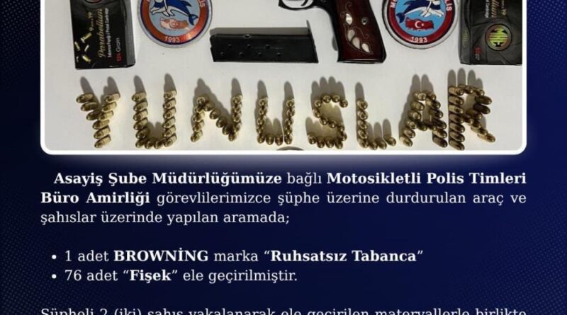 Bingöl’de ruhsatsız tabanca ele geçirildi 1