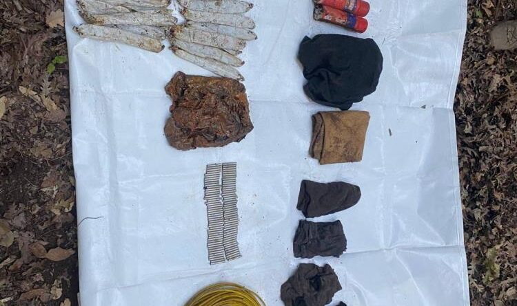 PKK'lı teröristlere ait depoda patlayıcı madde ve fünye ele geçirildi 1