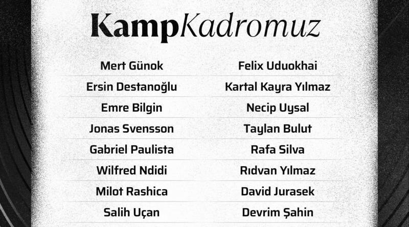 Beşiktaş’ın, Konyaspor maçı kamp kadrosu belli oldu 1