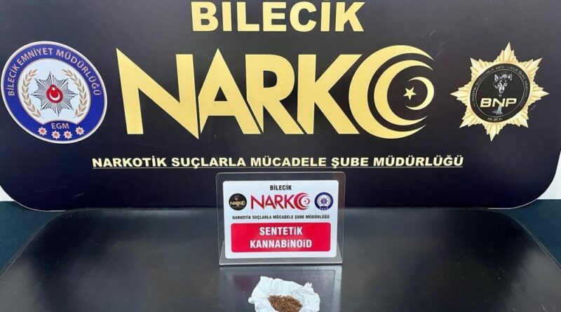 Bilecik'te uyuşturucu operasyonu: 1 kişi gözaltında 1