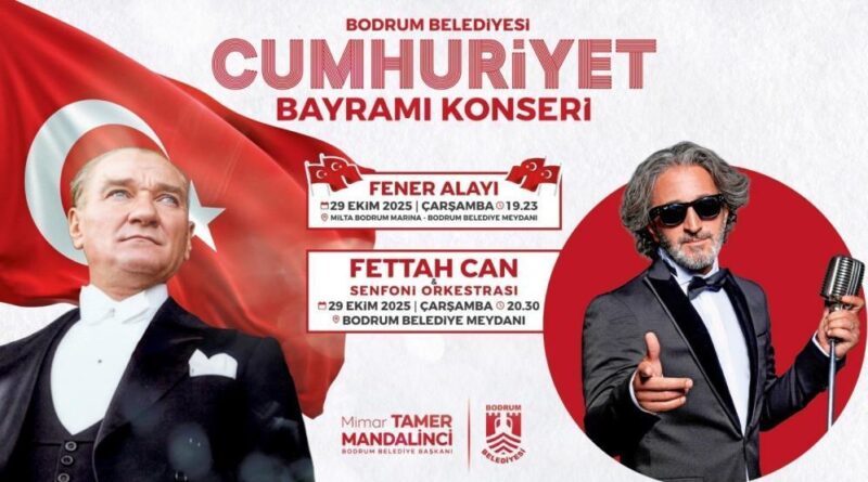 Bodrum'da ünlü sanatçı Cumhuriyet konserinde sahne alacak 1