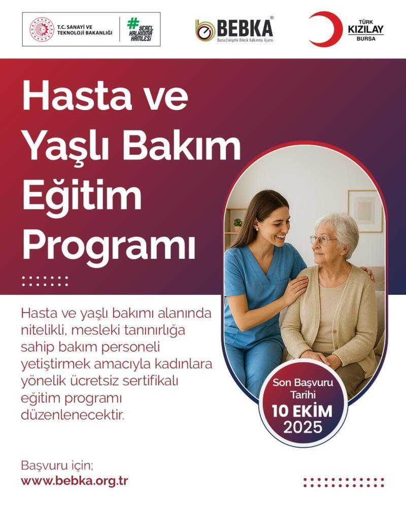 Bursa’da kadın istihdamına katkı sağlayacak ‘Hasta ve Yaşlı Bakım Eğitimi’ başlıyor