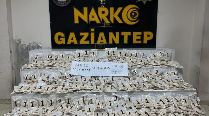 Gaziantep'te 510 bin adet uyuşturucu hap ele geçirildi: 1 şahıs tutuklandı 1