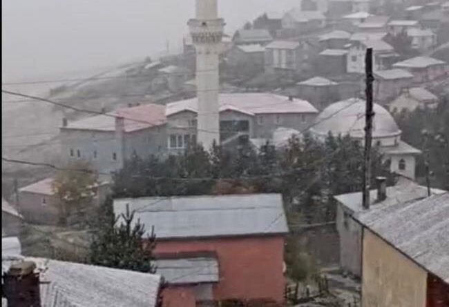 Giresun yaylaları beyaza büründü 1