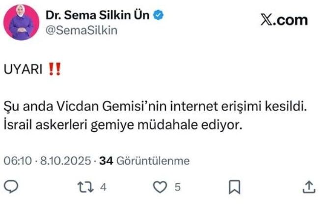 İsrail askerleri Milletvekili Ün'ün de bulunduğu Vicdan gemisine müdahale etti 1