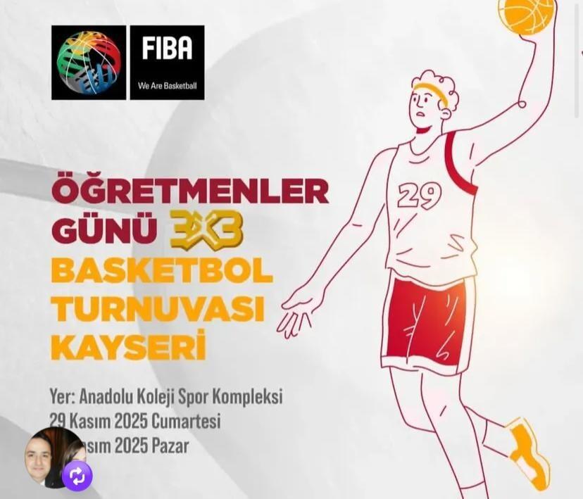 Kayseri’de Öğretmenler Günü’ne Özel 3×3 Basketbol Turnuvası