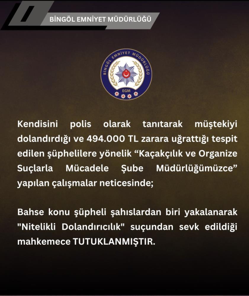 Kendini polis olarak tanıtan dolandırıcı tutuklandı