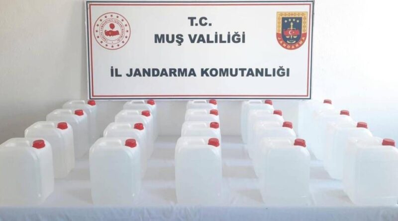 Muş’ta 100 litre etil alkol ele geçirildi 1