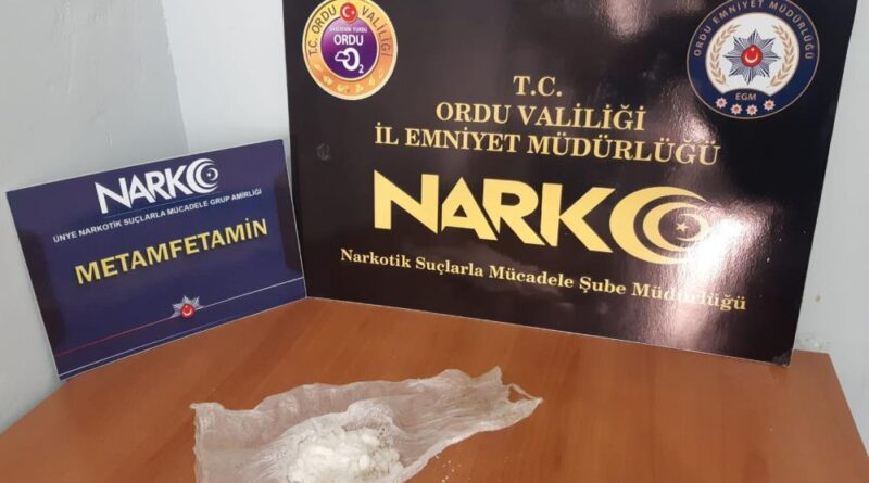 Ordu’da uyuşturucu operasyonları: 1 tutuklama 1