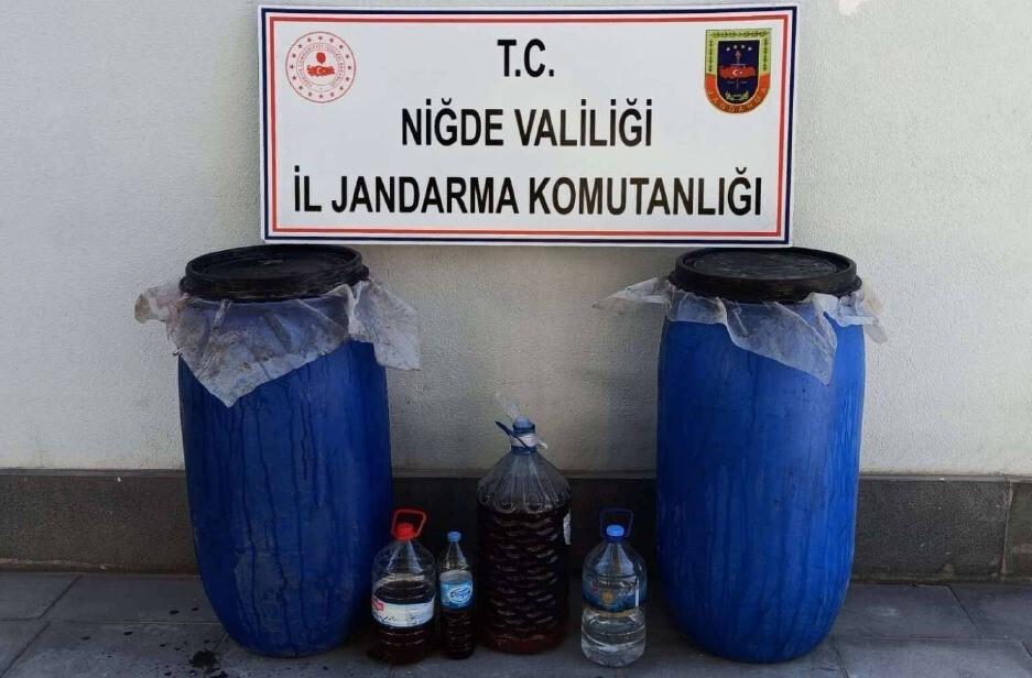 Niğde 322 litre el yapımı içki ele geçirildi