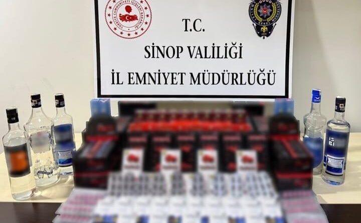 Sinop’ta kaçak içki ve cinsel içerikli ürün operasyonu: 1 gözaltı 1