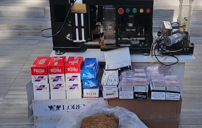 Uşak'ta çok sayıda kaçak makaron ve tütün ele geçirildi 1